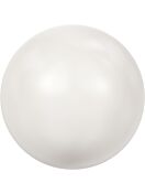 (RETOURENWARE) Crystal Pearls 5818 1/2drilled Round Pearl 8mm Crystal White Pearl