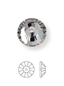 Rose Aufnähstrass flach 1 Loch