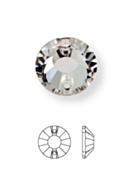 Rose Aufnähstrass flach 2 Loch 16mm Light Burgundy F