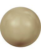 (RETOURENWARE) Crystal Round Pearl 10mm Crystal Vintage Gold Pearl