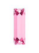 Baguette Aufnähstrass flach 2 Loch 18x6mm Light Rose