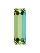 Baguette Aufnähstrass flach 2 Loch 18x6mm Peridot