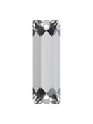 Baguette Aufnähstrass flach 2 Loch 21x7mm Crystal