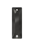 Baguette Aufnähstrass flach 2 Loch 26x9mm Jet Hematite