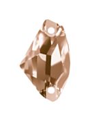 Galactic Aufnähstrass flach 2 Loch 10x5mm Light Peach