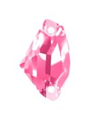 Galactic Aufnähstrass flach 2 Loch 10x5mm Light Rose