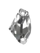 Galactic Aufnähstrass flach 2 Loch 14x9mm Crystal