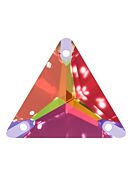 Triangle Aufnähstrass flach 3 Loch 12mm Crystal Vitrail Medium