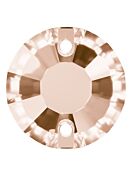 Rose Aufnähstrass flach 2 Loch 8mm Light Peach