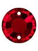 Rose Aufnähstrass flach 2 Loch 8mm Siam