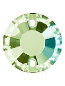 Rose Aufnähstrass flach 2 Loch 8mm Peridot