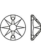 Rose Aufnähstrass flach 2 Loch 10mm Jonquil