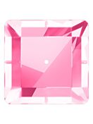 Square Aufnähstrass flach 1 Loch 8mm Light Rose