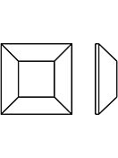 Square Hotfix 6mm Crystal AB HF