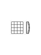 Chessboard Square Hotfix Strass 10x10mm Crystal AB HF