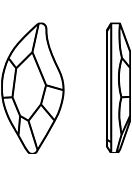 Diamond Leaf Hotfix 8x4mm Crystal AB HF
