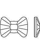 Bow Tie Hotfix 6x4.5mm Crystal AB HF