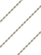 Perlborte Navette 6x3mm wachsweiß