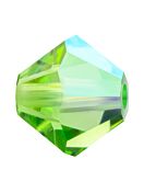 Bicone Glasschliffperle 3mm Peridot AB
