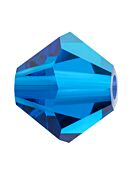 Bicone Glasschliffperle 3mm Capri Blue