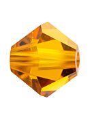Bicone Glasschliffperle 4mm Topaz