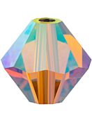 Bicone Glasschliffperle 5mm Topaz AB 2x