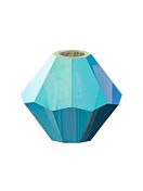 Bicone Glasschliffperle 5mm Montana AB 2x