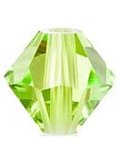 Bicone Glasschliffperle 6mm Limecicle