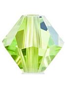 Bicone Glasschliffperle 6mm Limecicle AB