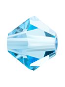 Bicone Glasschliffperle 6mm Aquamarine