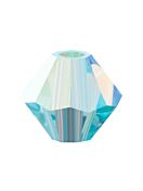 Bicone Glasschliffperle 6mm Aquamarine AB 2x