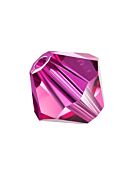 Bicone Glasschliffperle 6mm Fuchsia