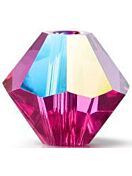 Bicone Glasschliffperle 6mm Fuchsia Glitter