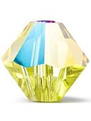 Bicone Glasschliffperle 6mm Citrine Glitter