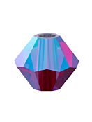 Bicone Glasschliffperle 6mm Siam AB 2x
