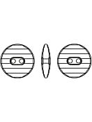 Curved Round Strassknopf 2 Loch 10mm Crystal AB