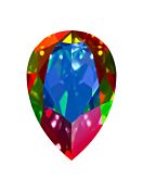 Drop 18x13mm Crystal Bermuda Blue