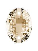 Oval Aufnähstrass flach 2 Loch 10x7mm Crystal Golden Shadow