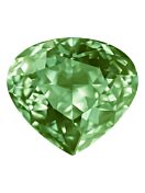 Wide Pear 15.5x14mm Peridot