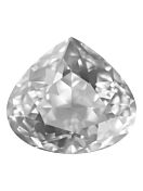 Wide Pear 20x18mm Crystal