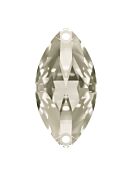 Navette Aufnähstrass flach 2 Loch 12x6mm Crystal Moonlight