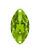 Navette Aufnähstrass flach 2 Loch 18x9mm Fern Green