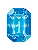 Step Cut Octagon 14x10mm, Dark Aquamarine