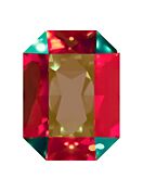 Octagon 18x13mm Crystal Vitrail Medium