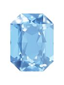 Octagon 18x13mm Light Sapphire