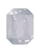 Octagon 27x18mm White Opal