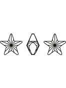 Star 10mm Crystal Black Patina