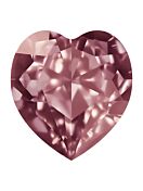 Antique Heart 8.8x8mm Light Amethyst