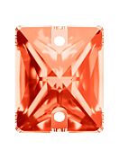 Baguette Aufnähstrass flach 2 Loch 14x10mm Padparadscha