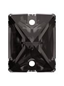 Baguette Aufnähstrass flach 2 Loch 18x13mm Black Diamond